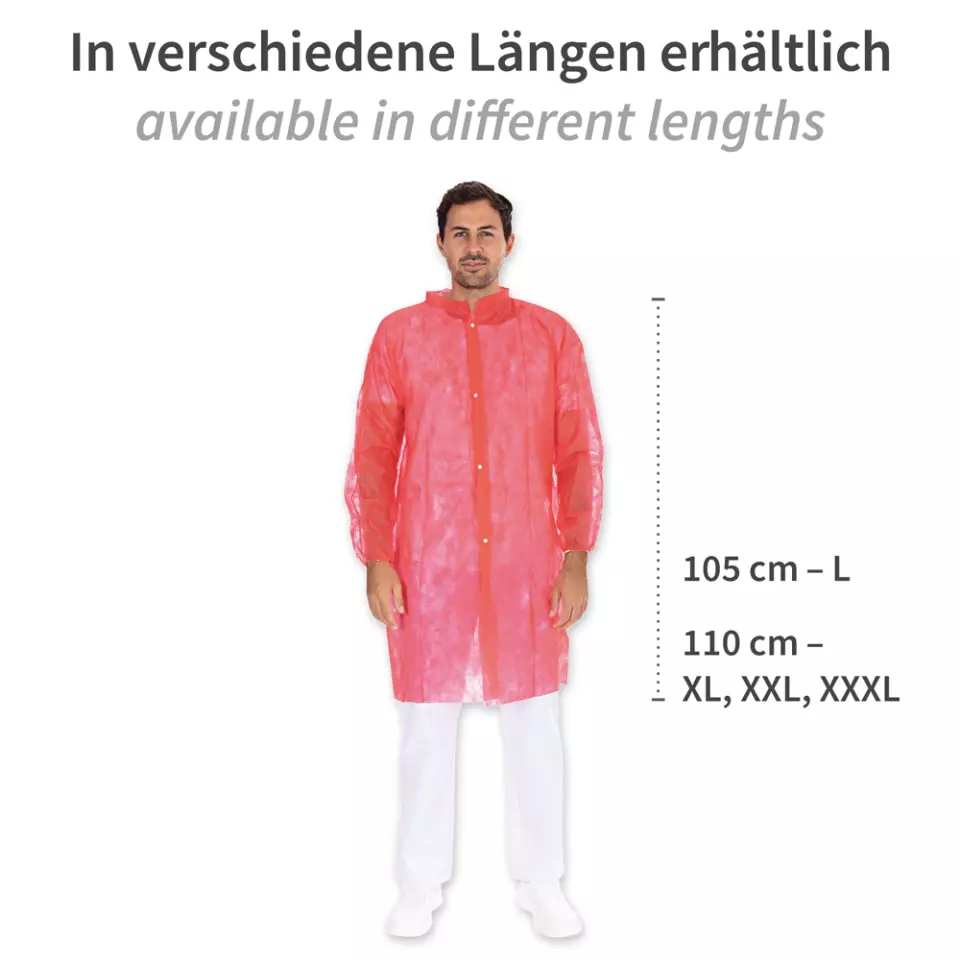 HygoNorm 27405, PP Visitor Gowns, Light, with Push Buttons, image 3, gallery thumbnail