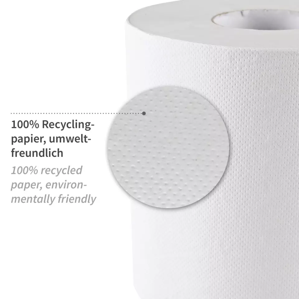 HygoClean 30411, 1-Ply Recycled Paper Centerfeed Paper Towel Rolls, White, image 2, gallery thumbnail