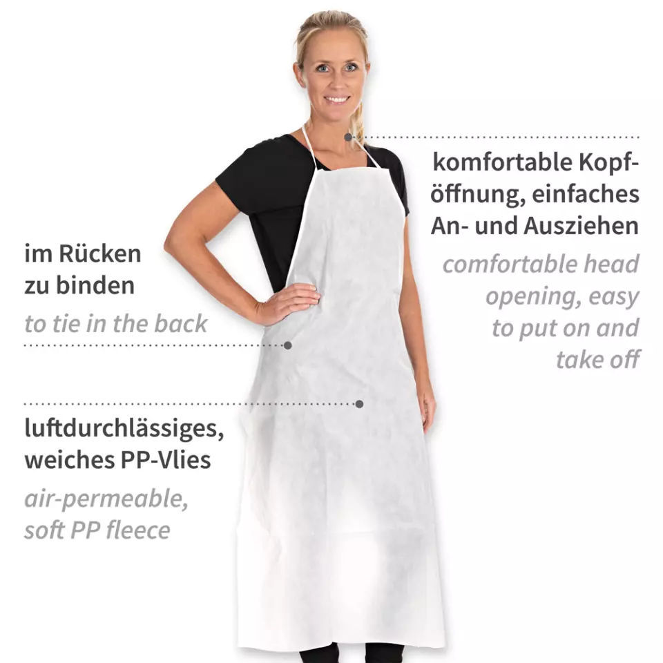 HygoStar 2019, Disposable PP, CPE Coating Aprons, 90 x 70 cm, Black, image 4, gallery thumbnail