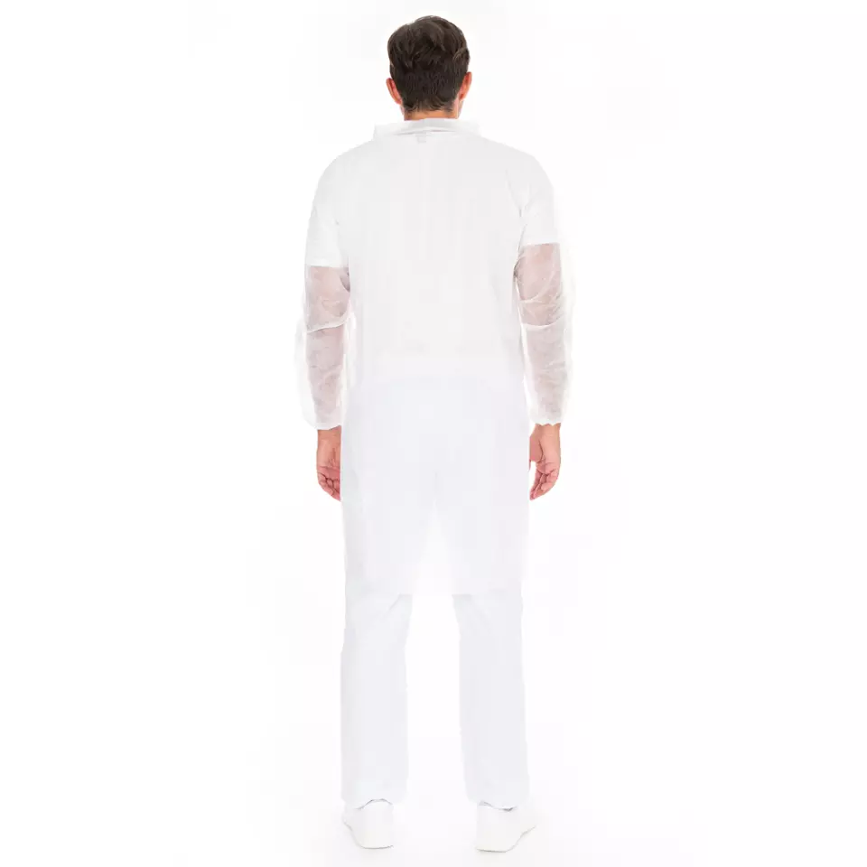 HygoNorm 274021, PP Velcro Visitor Gowns, Light, White, image 3, gallery thumbnail