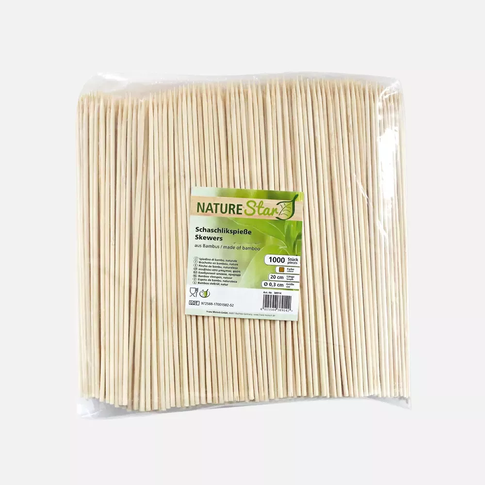 NATUREStar 38914, Organic Bamboo Skewers, ø 3 mm, 200 mm, image 2