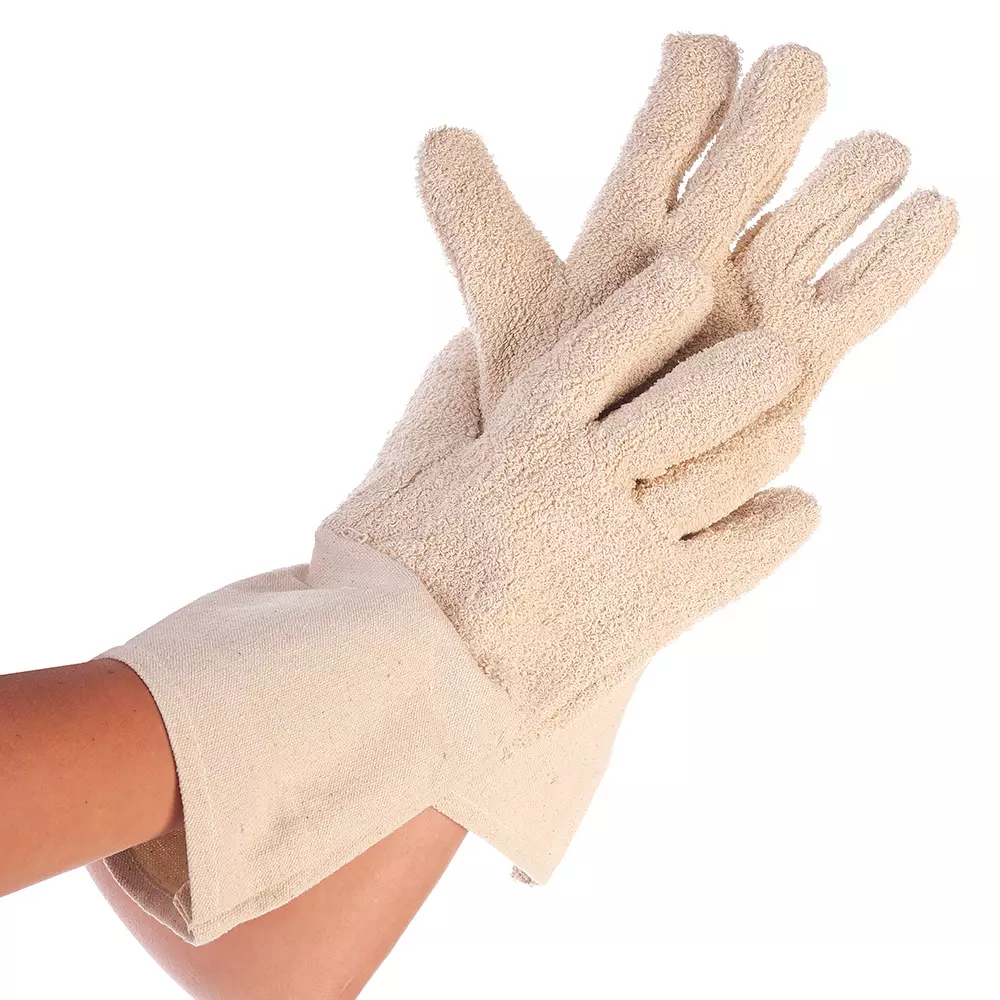 HygoStar 3311, Bako Finger Cotton Oven Gloves, 35 cm, Natural
