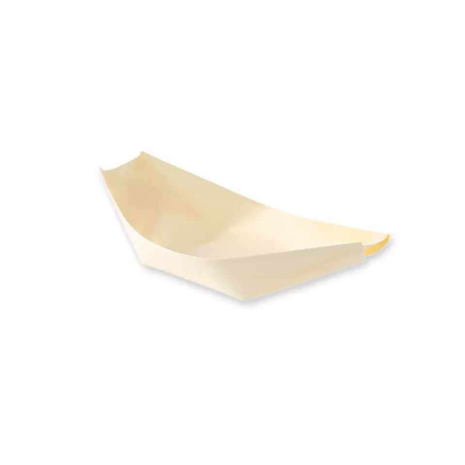 NATUREStar 38834, Organic Wood Fingerfood Boat, 140 x 80 mm, image 1, gallery thumbnail