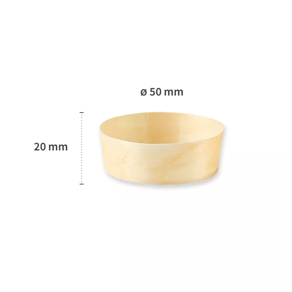 NATUREStar 388312, Organic Wooden Fingerfood Bowl, Ø 50 mm, 20 mm, image 2