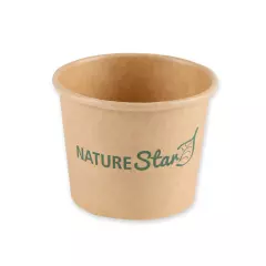 NATUREStar 417060, FSC®-mix Kraft Paper/PE Dip Trays, Small, ø 61.5 mm x 48 mm, Organic