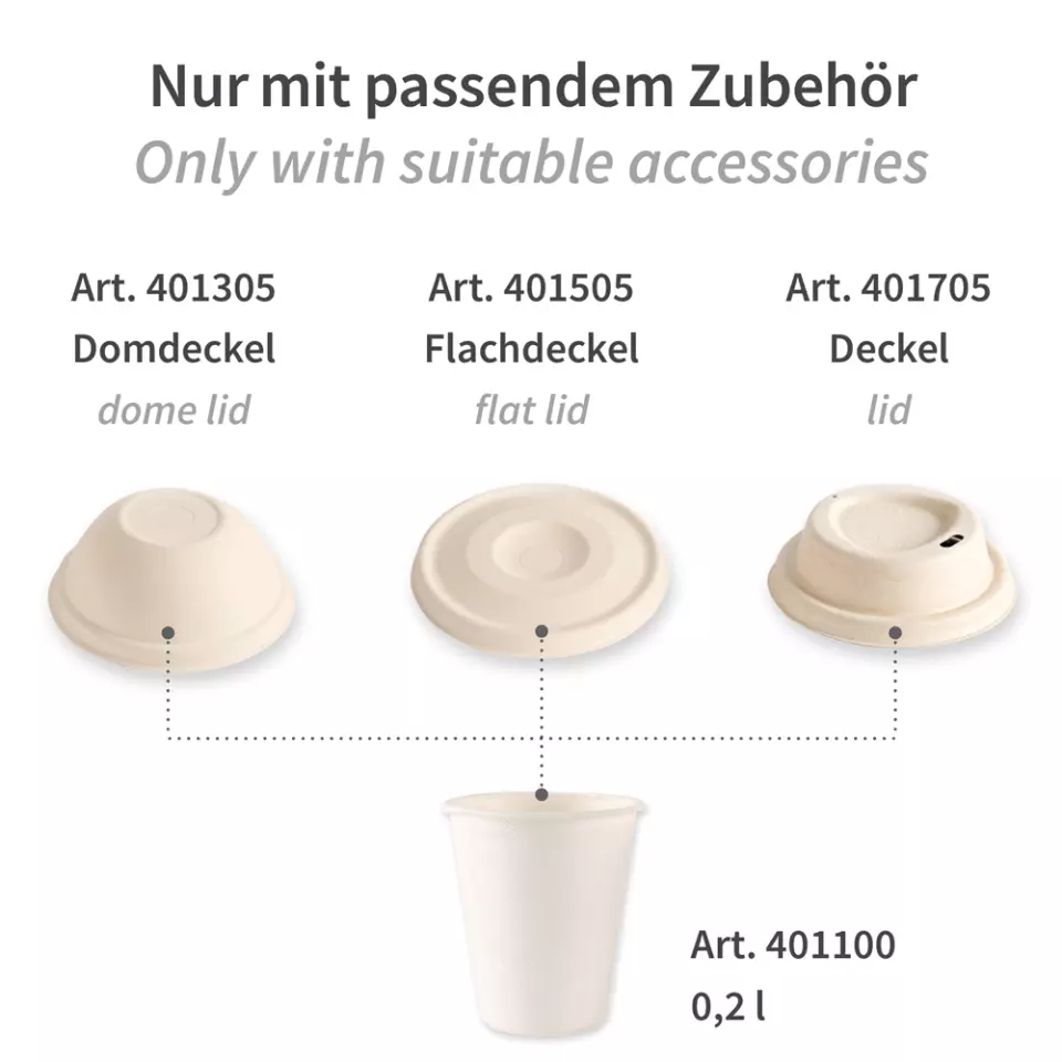 NATUREStar 401100, Organic Bagasse Coffee Cups, 200 ml, Ø 80 mm, image 3, gallery thumbnail