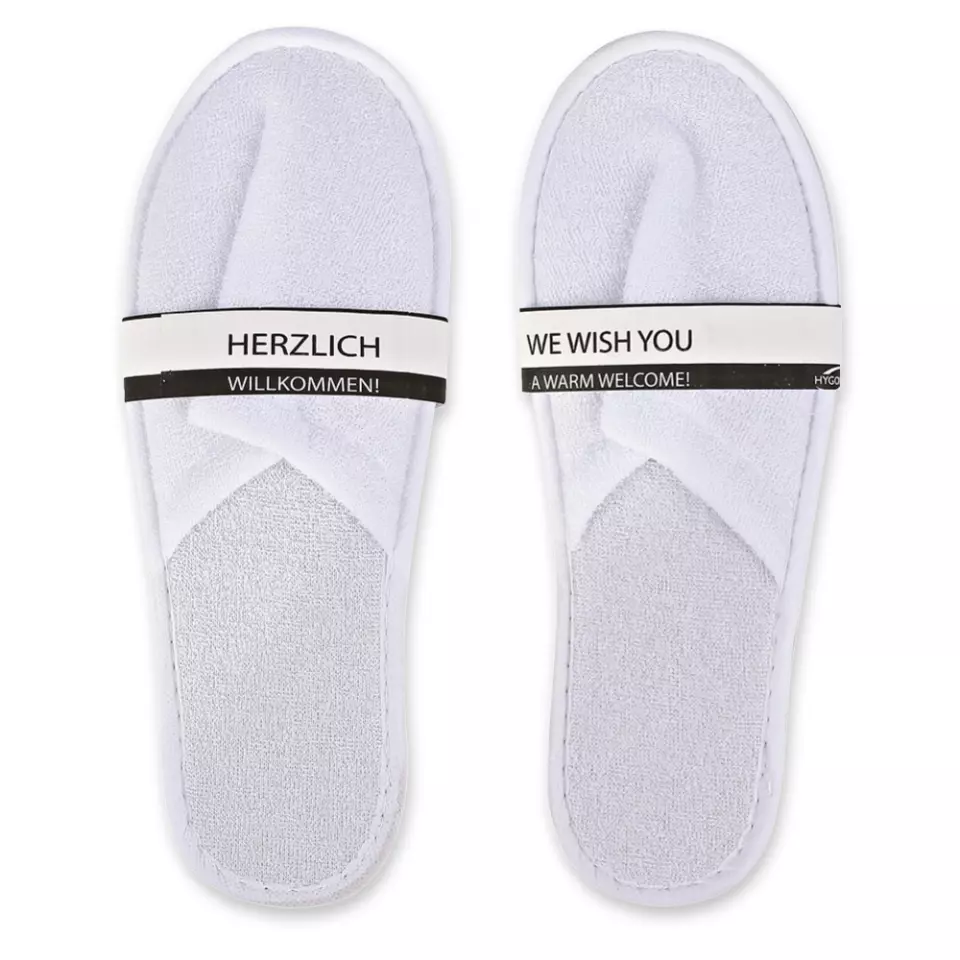 Hygonorm 55515, Classic Polyester Slippers, White, Closed, image 4, gallery thumbnail