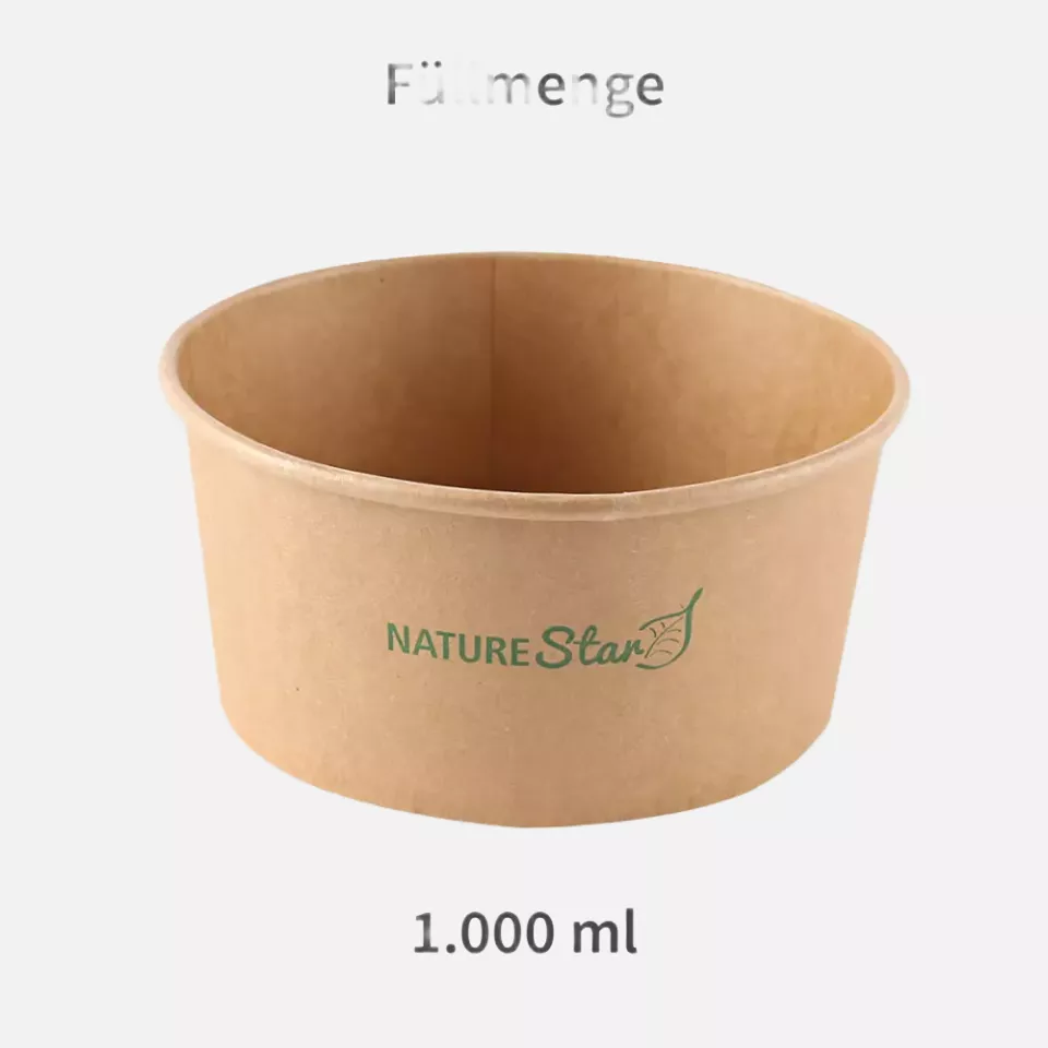 NATUREStar 417100, Caesar Organic Kraft Paper/PE Salad Bowls, 1000 ml, Ø 150 mm, FSC®-mix, image 2, gallery thumbnail