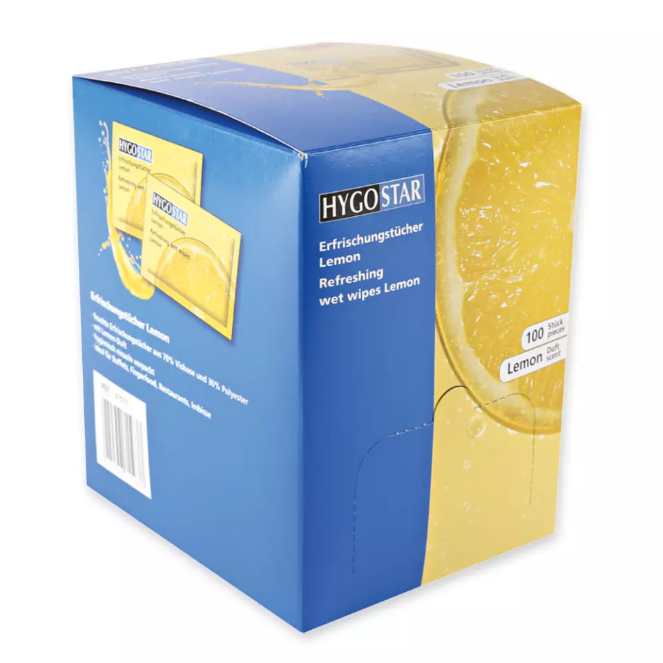 HygoStar 31511, Refreshing Viscose/PES Wet Wipes, Lemon, image 4, gallery thumbnail