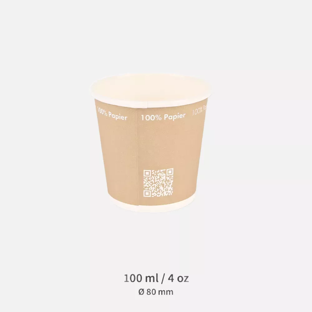 NATUREStar 403043, Organic Paper Coffee Cups, 100 ml / 4 oz, ø 62 mm, image 3