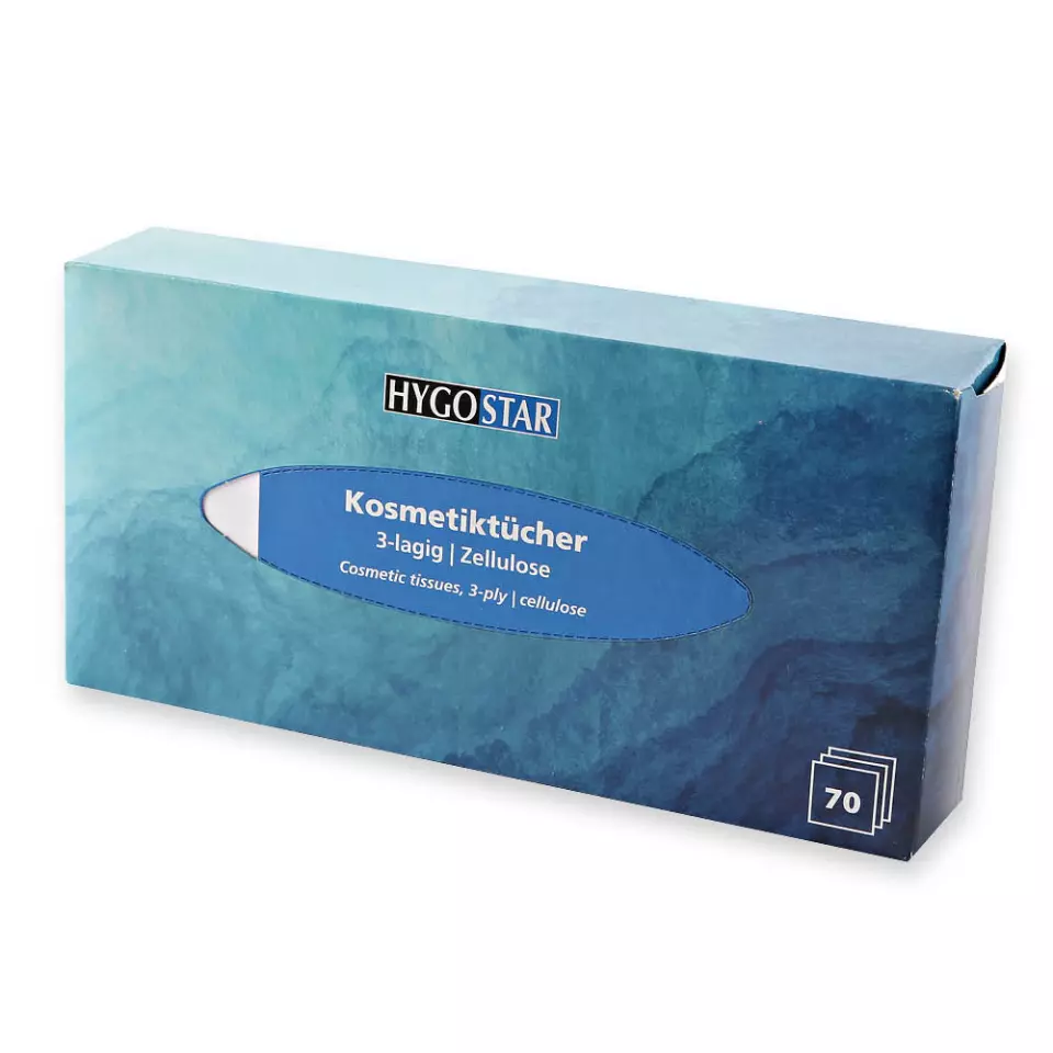 Hygostar 30472, 3-Ply Cellulose Cosmetic Tissues, White, image 2, gallery thumbnail