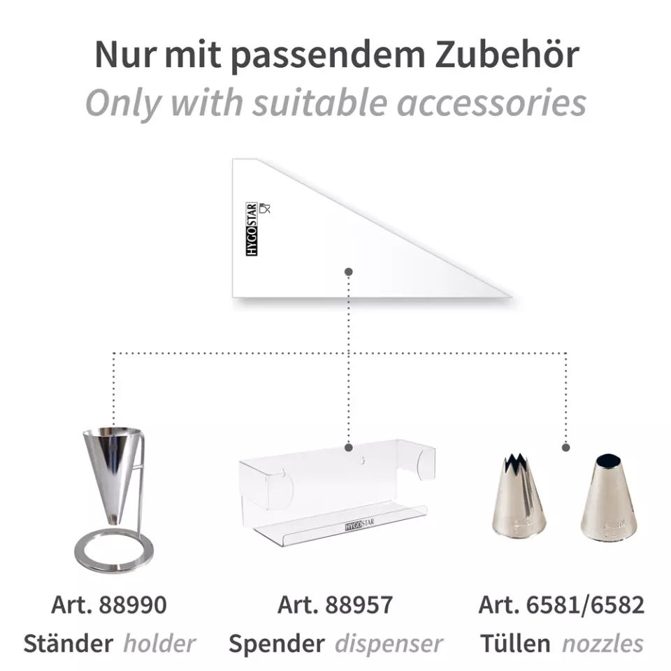 HygoStar 32209, Cool LDPE Pastry Tubes, 55 x 26.5 cm, Transparent, image 7, gallery thumbnail