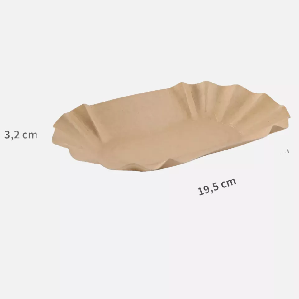 Franz Mensch 415175, Bio-Kraftpapier-Schalen, Oval, 110 x 195 x 32 mm, FSC®-Mix, image 2, gallery thumbnail