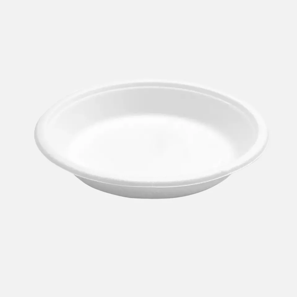 NATUREStar 41043, Bordofino Round Organic Bagasse Plates, 550 ml, Ø 187 mm, image 1, gallery thumbnail