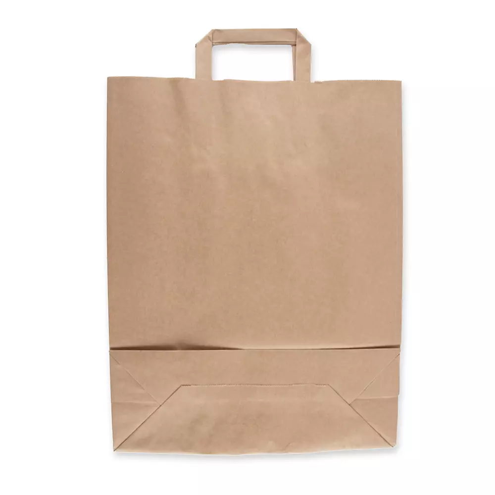NATUREStar 35563, Organic Kraft Paper Carrier Bags, 320 + 120 x 400 mm, Brown, image 4