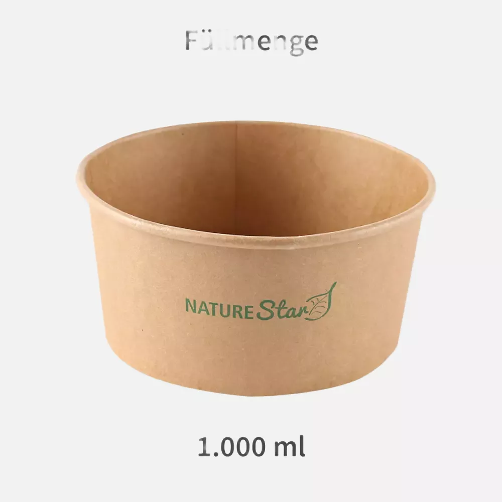 NATUREStar 417100, Caesar Organic Kraft Paper/PE Salad Bowls, 1000 ml, Ø 150 mm, FSC®-mix, image 2