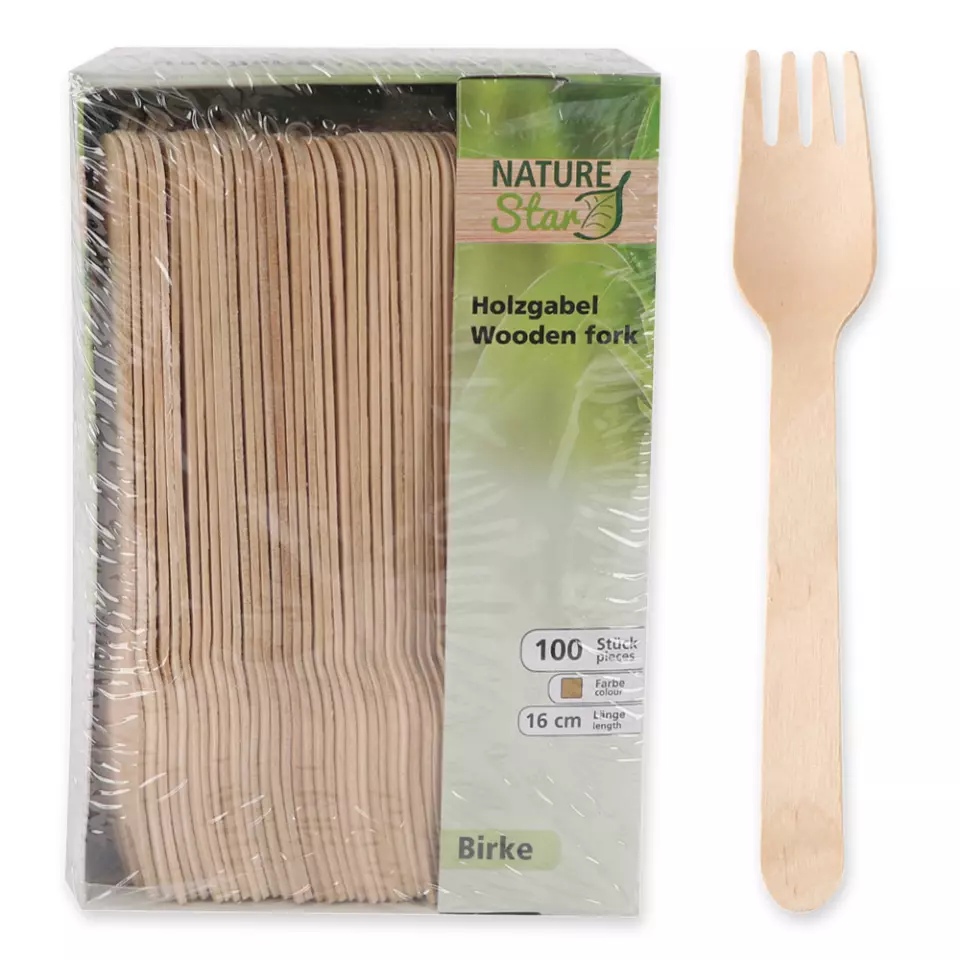 NATUREStar 38856, Organic Wood Forks, 160 mm, Dispenser Box, image 8, gallery thumbnail