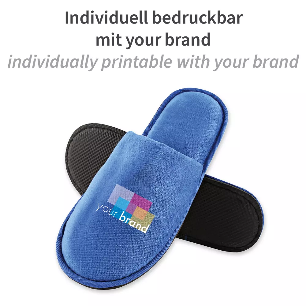 HygoStar 55586, Deluxe Velour Slippers, Blue, image 5