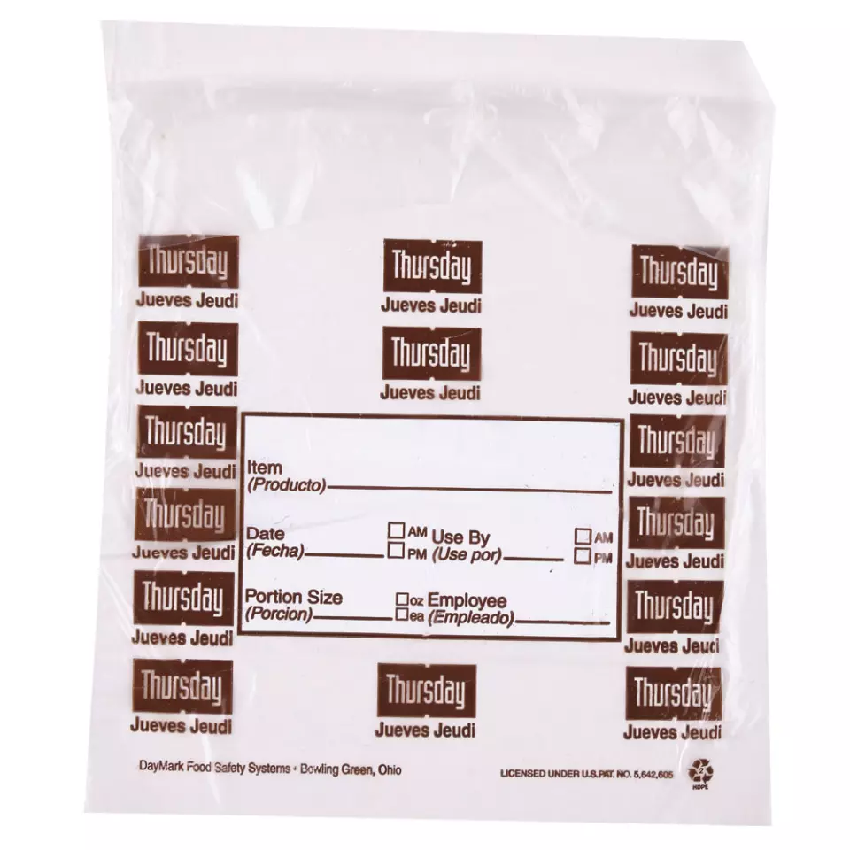 HygoStar 32254, Thursday HDPE Portion Bags, 165 x 178 mm