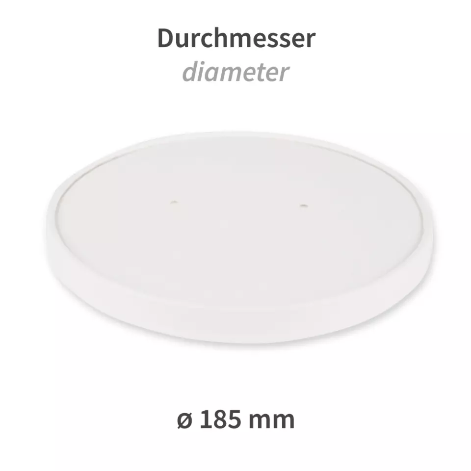 NATUREStar 418118, Organic Paperboard Lids for Salad Bowls, ø 185 mm, image 2, gallery thumbnail