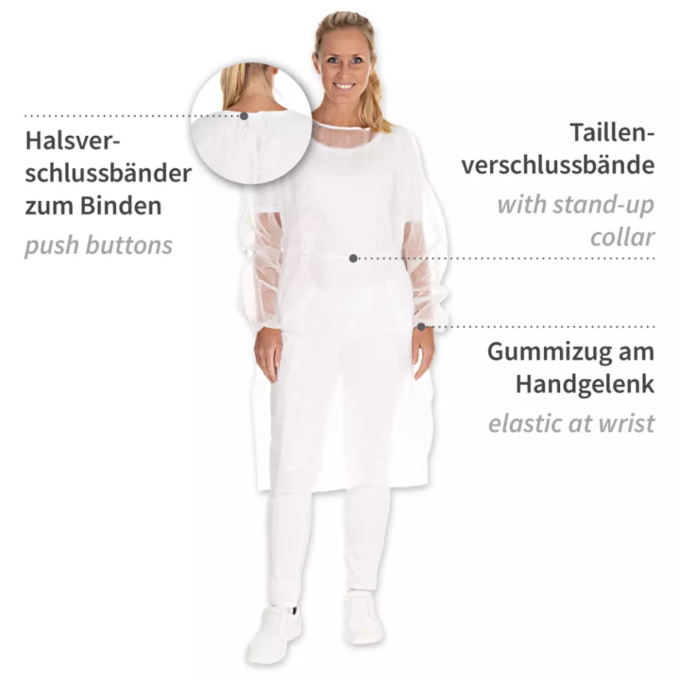 HygoStar 27740, PP Gowns with Elastic Wrist Band, image 8, gallery thumbnail