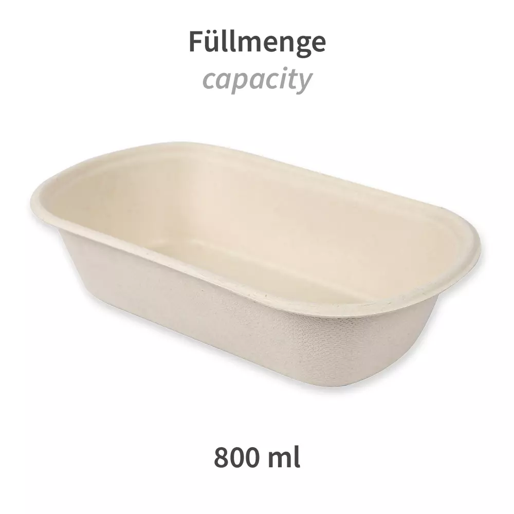 NATUREStar 411515, Organic Bagasse Snack Trays, 236 x 135 x 55 mm, 800 ml, Oval, image 2