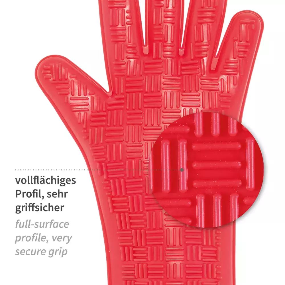 HygoStar 33216, Heatblocker Silicone Oven Gloves, 35 cm, Red, image 8