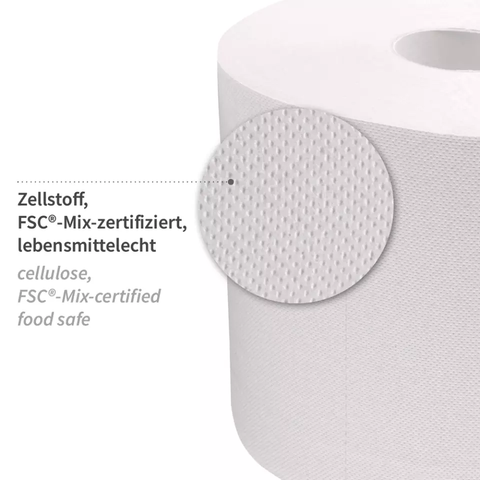 HygoClean 304416, Allfood 3-ply Cellulose Cleaning Papers, FSC®-Mix, White, image 2, gallery thumbnail