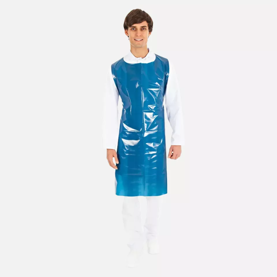 HygoStar 235462, Detectable LDPE Disposable Aprons, 125 x 75 cm, Blue, Approx. 60 my, image 1, gallery thumbnail