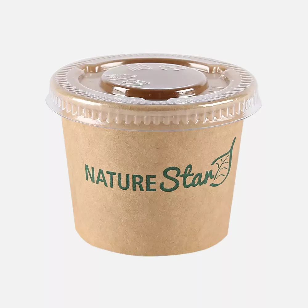 NATUREStar 417060, FSC®-mix Kraft Paper/PE Dip Trays, Small, ø 61.5 mm x 48 mm, Organic, image 4
