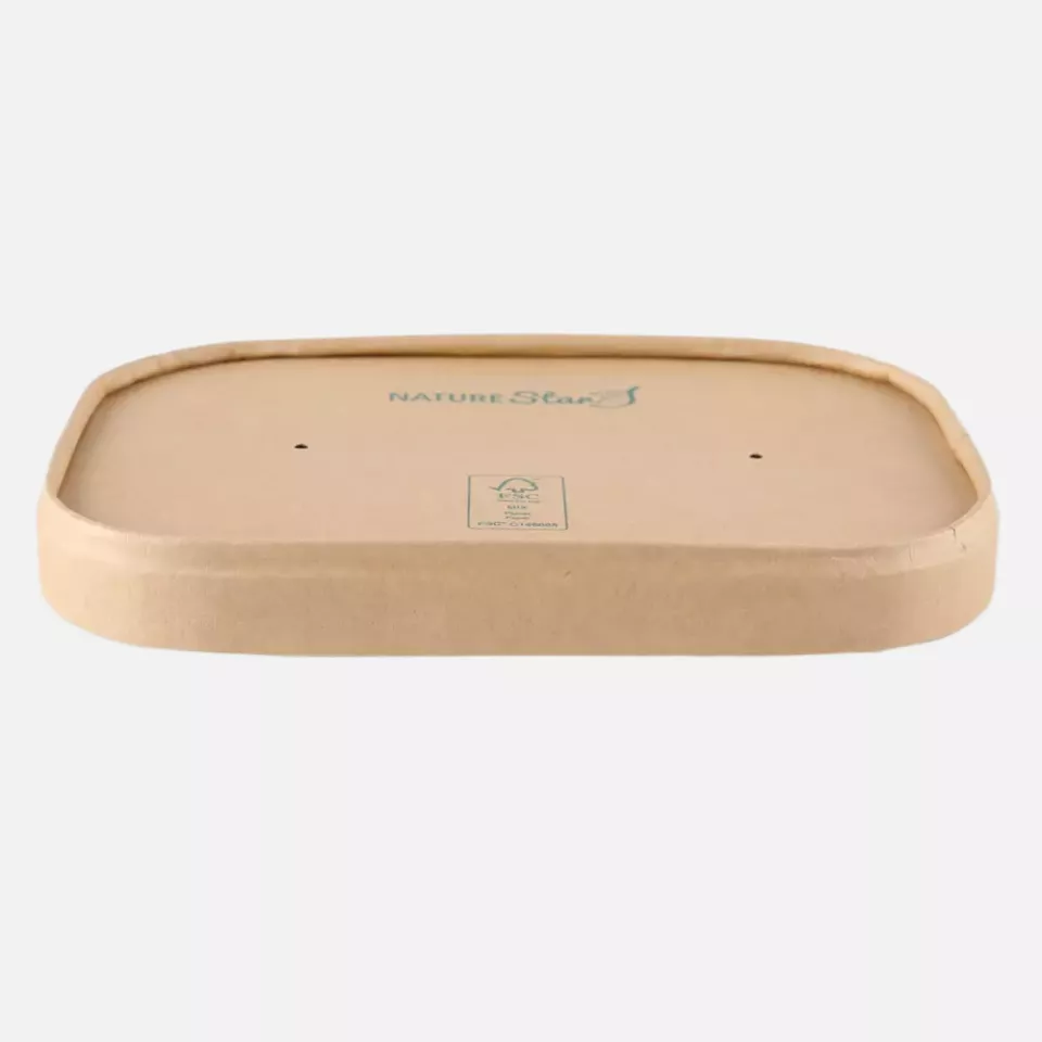 NATUREStar 417416, Organic Takeaway Tray Lids, FSC®-mix, 172 x 120 x 17 mm, Kraft Paper/PE, image 4, gallery thumbnail