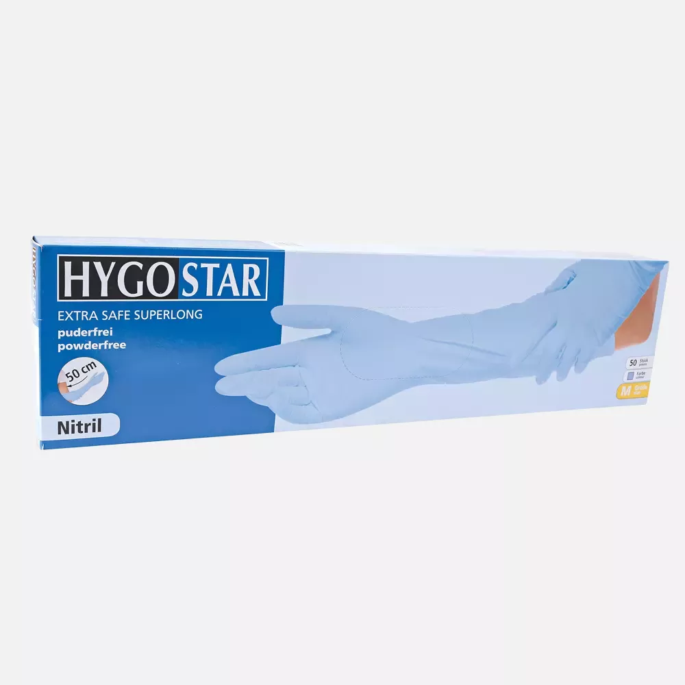 HygoStar 270032, Extra Safe Superlong Nitrile Gloves, Powder-free, image 3