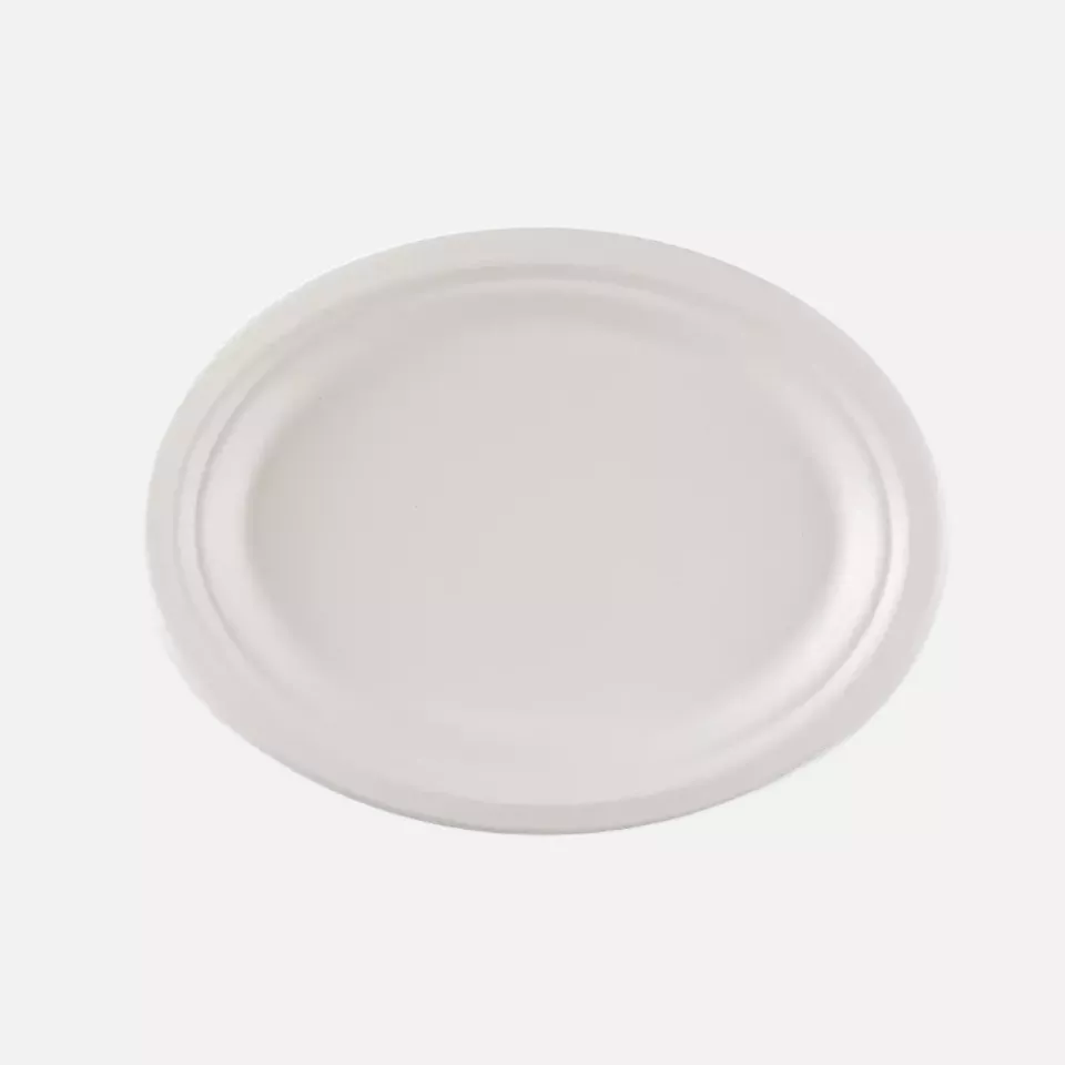 NATUREStar 41027, Oval Bagasse Plates, 265 x 200 mm, image 1, gallery thumbnail