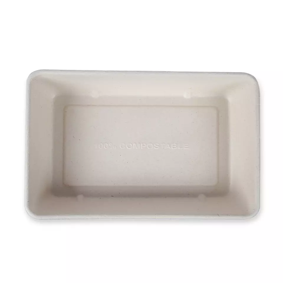 NATUREStar 411455, Classico Organic Bagasse Trays, 230 x 156 x 45 mm, 1200 ml, image 4, gallery thumbnail