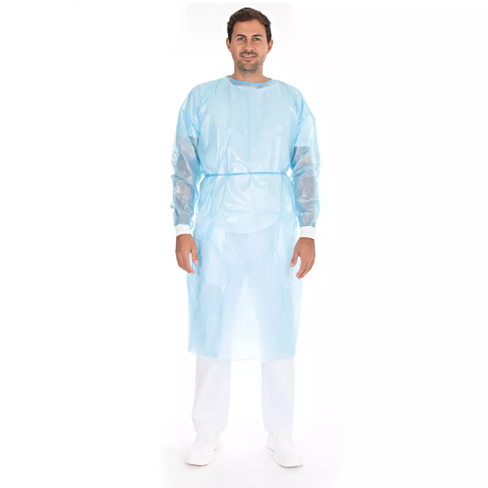 HygoStar 277465P, Protect Protective Gowns, Economy Pack, M, Blue, PP, PE Partly Laminated, image 1
