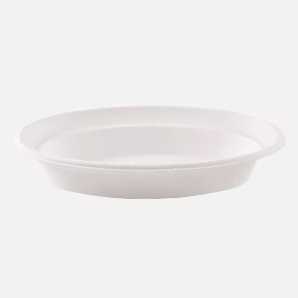 NATUREStar 41155, Organic Oval Bagasse Trays, 230 x 140 mm, 680 ml, image 1, gallery thumbnail