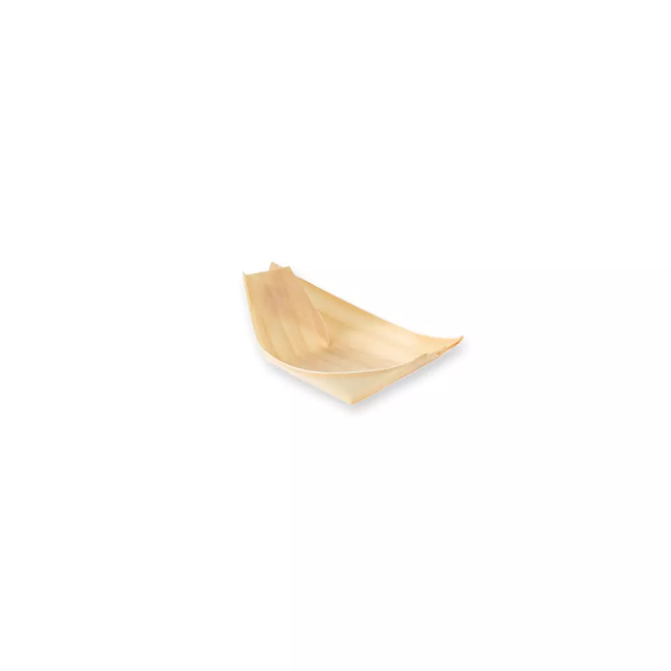 NATUREStar 38831, Boat Organic Wood Fingerfood Tray, 65 x 42 mm, image 1, gallery thumbnail