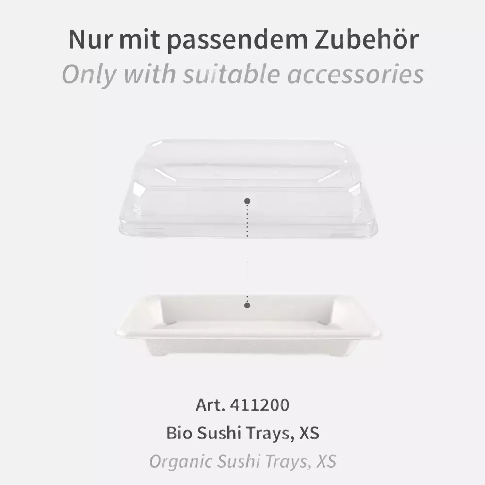 NATUREStar 400415, Sushi Trays XS PET Lids, 165 x 95 x 30 mm, image 2
