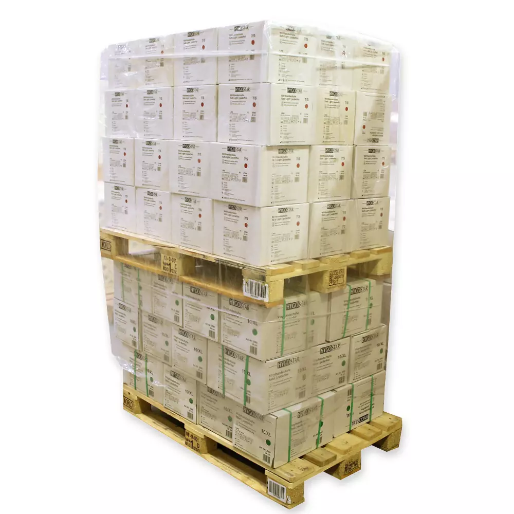 HygoStar 52040, LDPE Pallet Covers, 2000 x 1300 mm, ~36my, Transparent