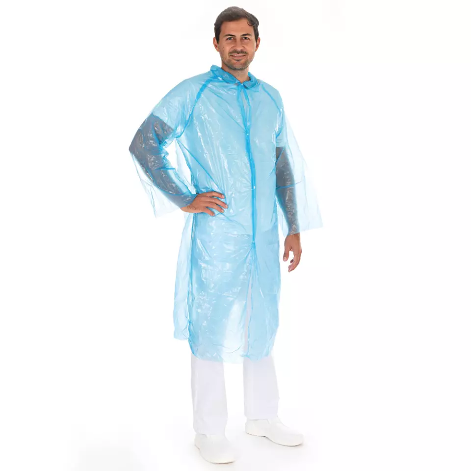 HygoStar 2732, Visitor PE Gowns, Push Button, image 3, gallery thumbnail