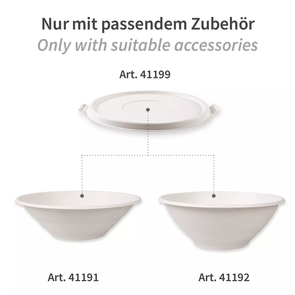 NATUREStar 41192, Round Bagasse Bowls, 1200 ml, Ø 195 mm, image 3
