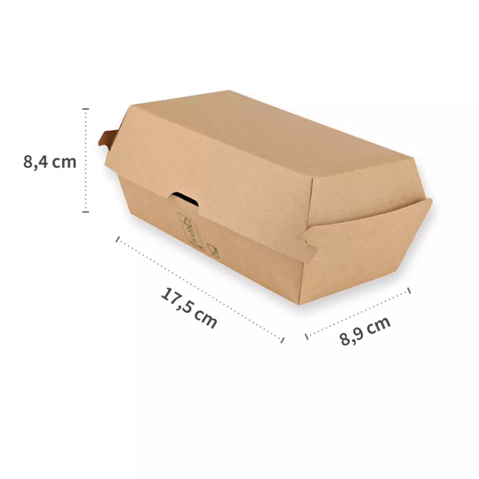 NATUREStar 417418, Club Organic Sandwich Boxes, 177 x 91 x 85 mm, Kraft Paper/PE, FSC®-Mix, image 5, gallery thumbnail