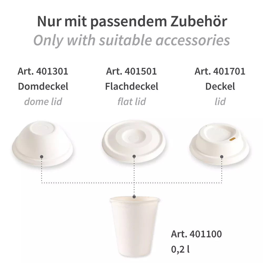 NATUREStar 401100, Organic Bagasse Coffee Cups, 200 ml, Ø 80 mm, image 2