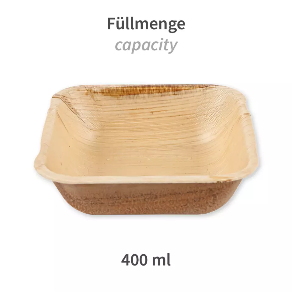 NATUREStar 410628, Bio-Palmblatt-Schalen, 400 ml, 145 x 145 mm, Quadratisch, image 7, gallery thumbnail
