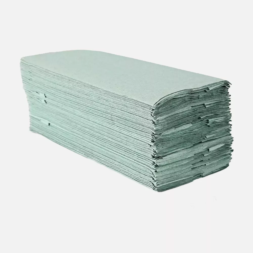 HygoClean 30463, 1-ply Recycled Paper Hand Towels, C-fold, Green, image 1