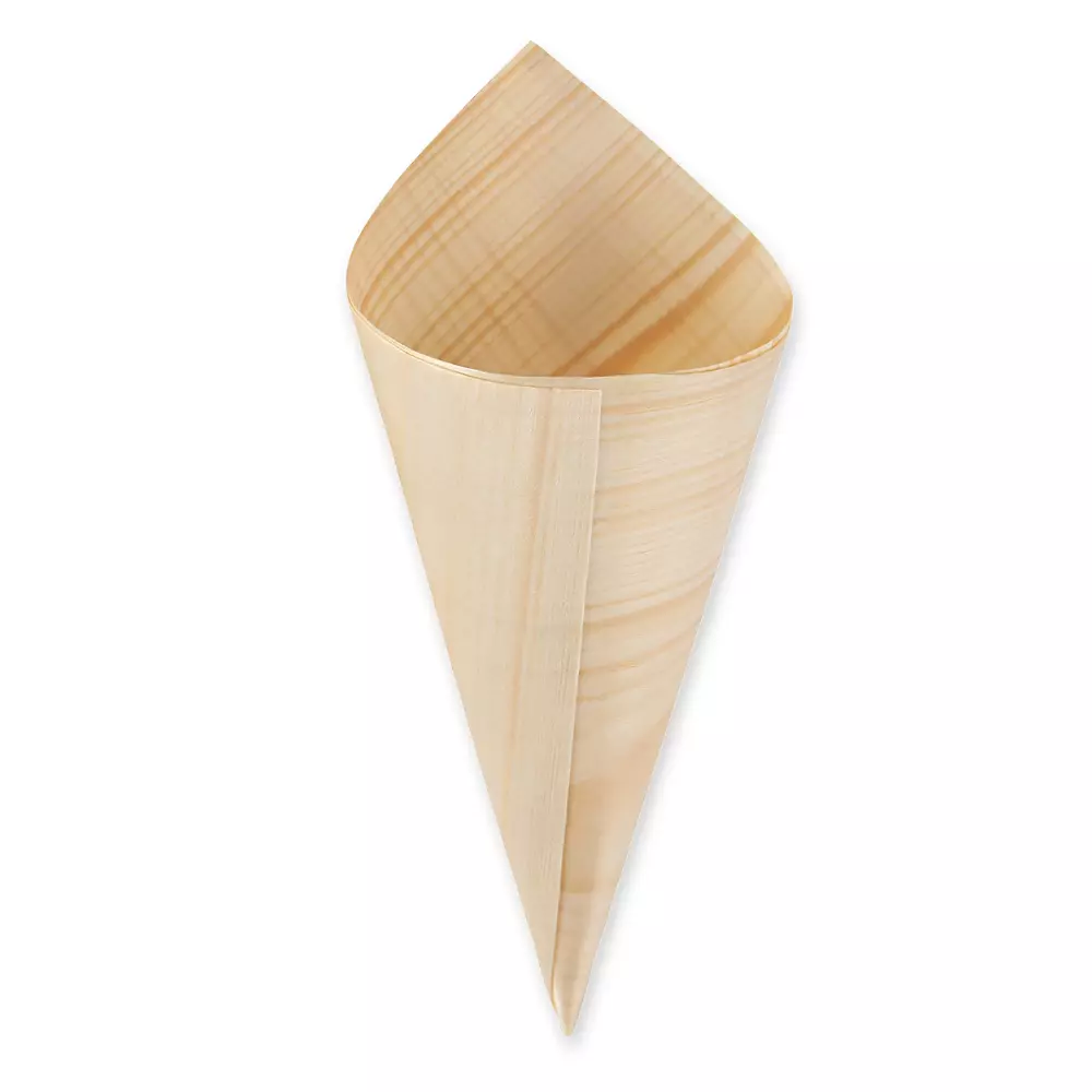 NATUREStar 388324, Organic Fingerfood Cone, ø 80 mm x 195 mm, Wood, image 1