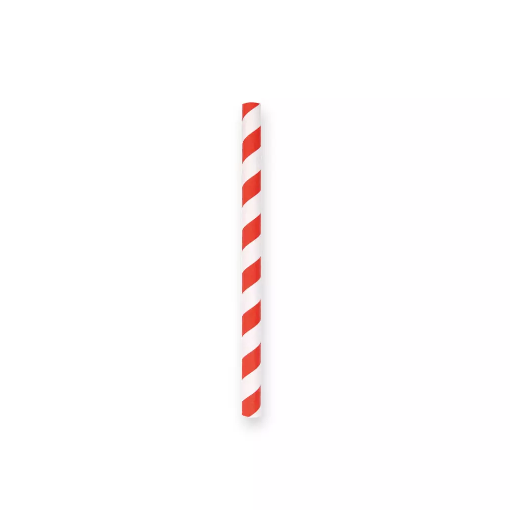 NATUREStar 421350, Cocktail Organic Paper Straws, FSC®-mix, red/white striped, ø 8 mm, 130 mm