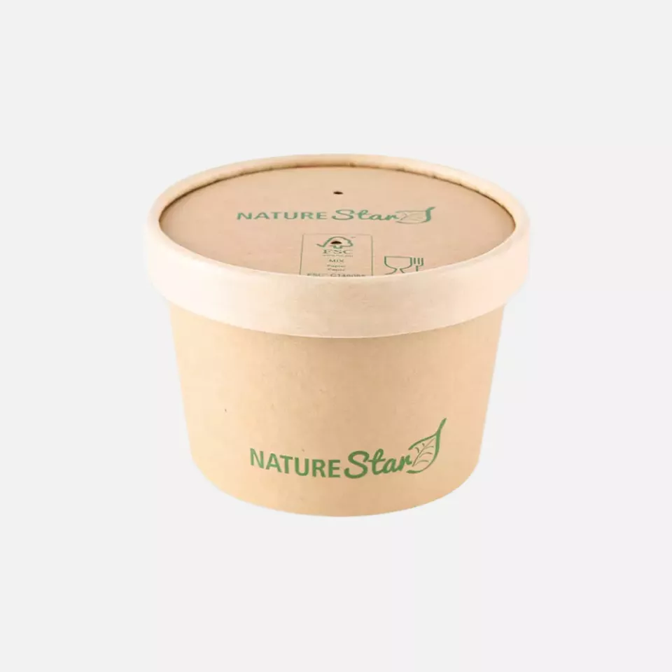NATUREStar 417235, Minestrone Kraft Paper/PE Soup Cups, 200 ml, ø 97 mm, 60 mm, FSC®-mix, image 8, gallery thumbnail