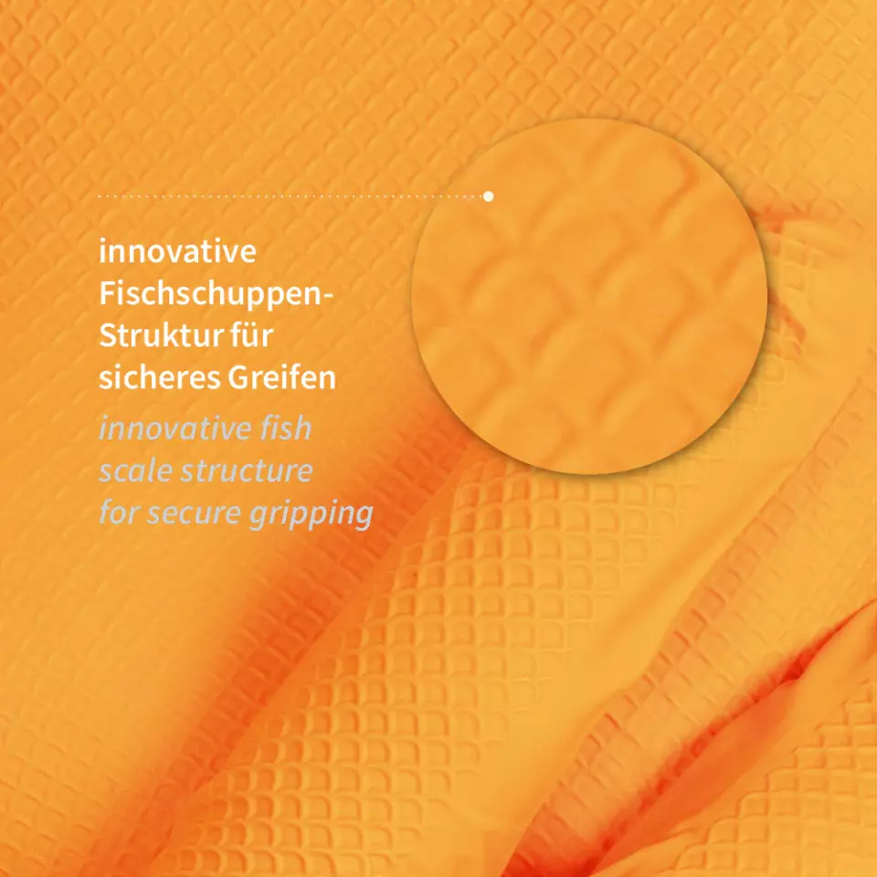 Franz Mensch 2708059, Power Grip Light Nitrile Gloves, Powder-Free, image 2, gallery thumbnail