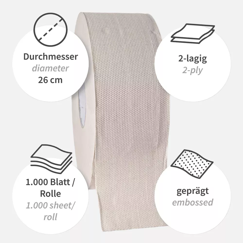 NATUREStar 304345, Jumbo 2-ply Toilet Paper, FSC®-Recycled, Natural, image 3